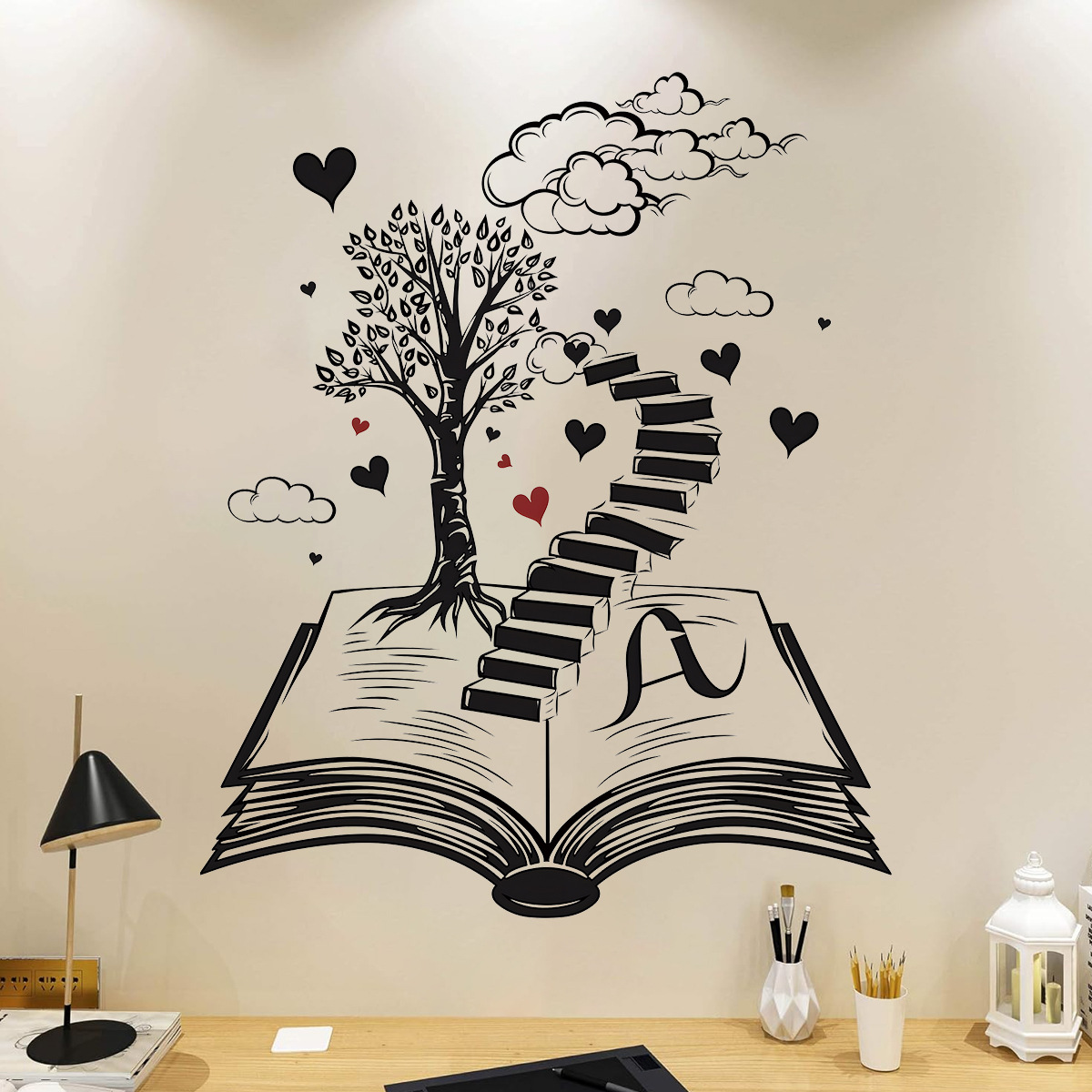 Home Office Wallpaper - ملصقات حائط لغرفة المعيشة ، قلب