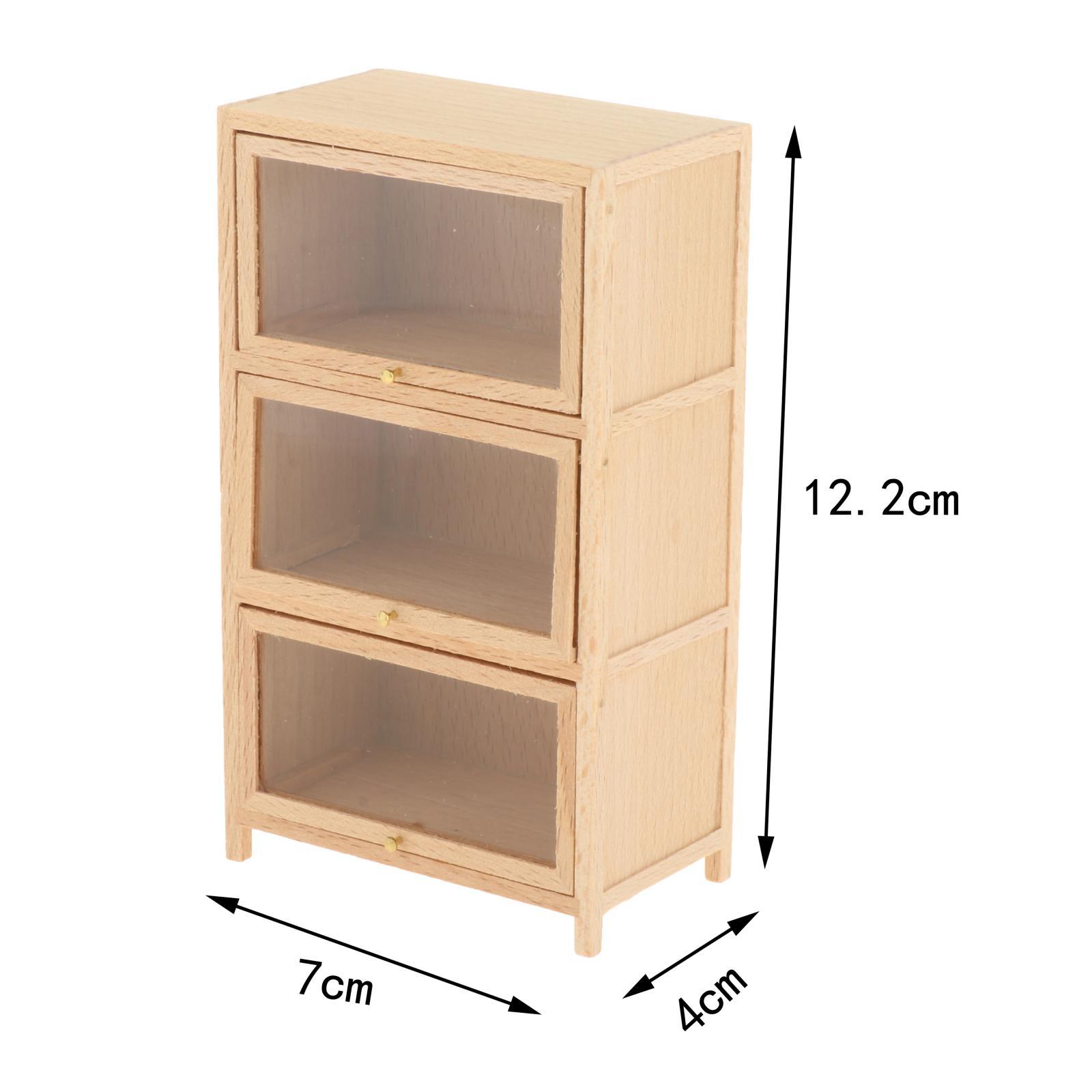 Bookcase Wood Shelf - خزانة كتب خشبية لبيت الدمى بمقياس