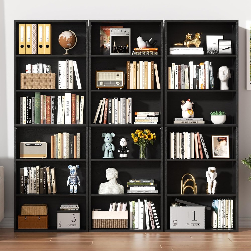 رف كتب مفتوح بـ 6 طبقات، ارتفا - مراجعة Bookcase Wood Shelf وسعره