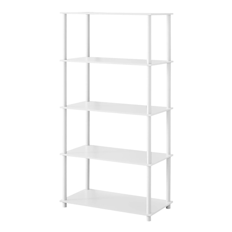 رف كتب أبيض من مينستايز بدون أ - مراجعة Bookcase Wood Shelf وسعره