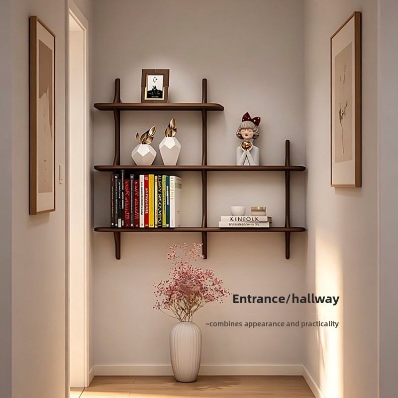 رف حائط خشبي صلب بتصميم سلم بس - مراجعة Bookcase Wood Shelf وسعره