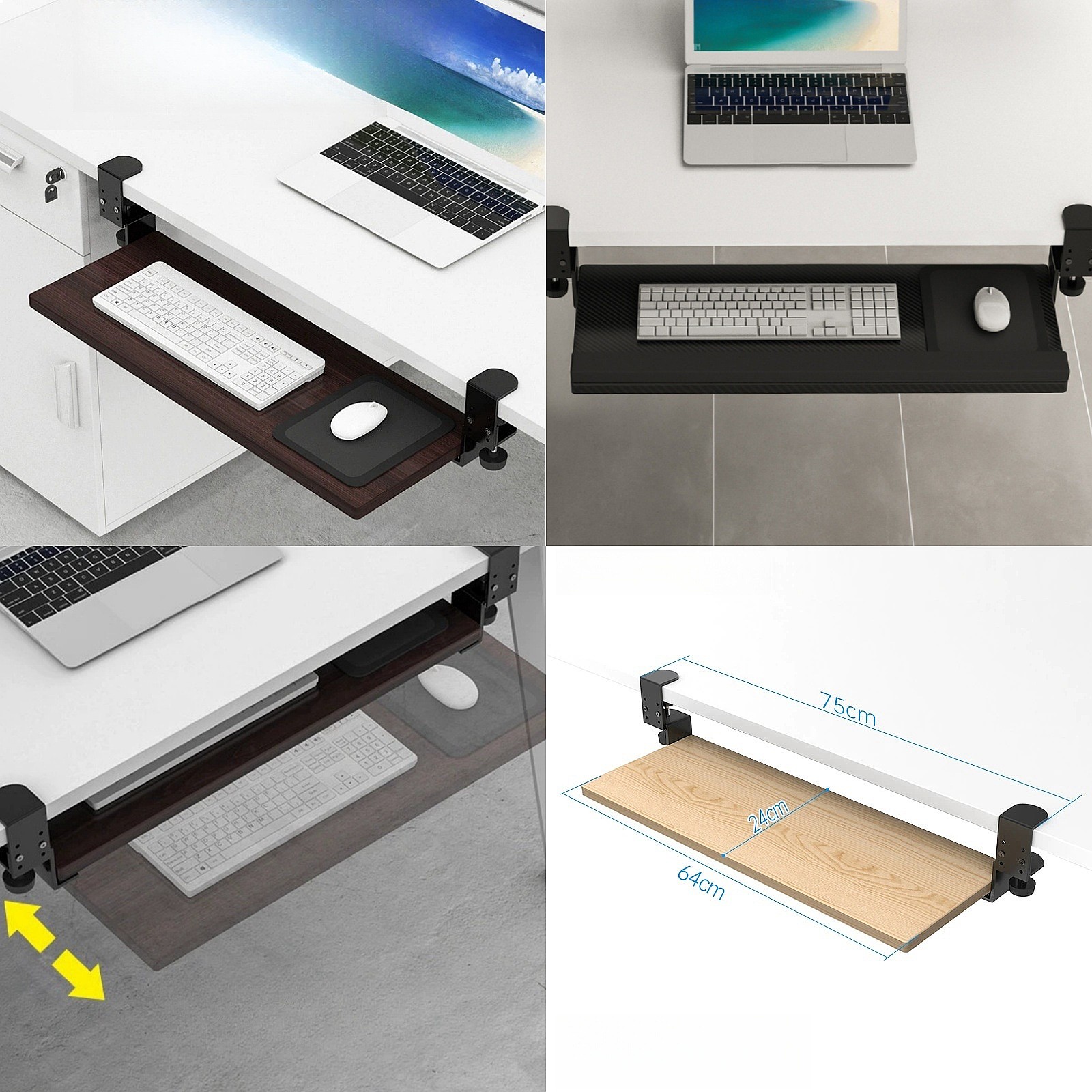 حامل لوحة المفاتيح تحت الطاولة - مراجعة Keyboard Tray Under Desk وسعره