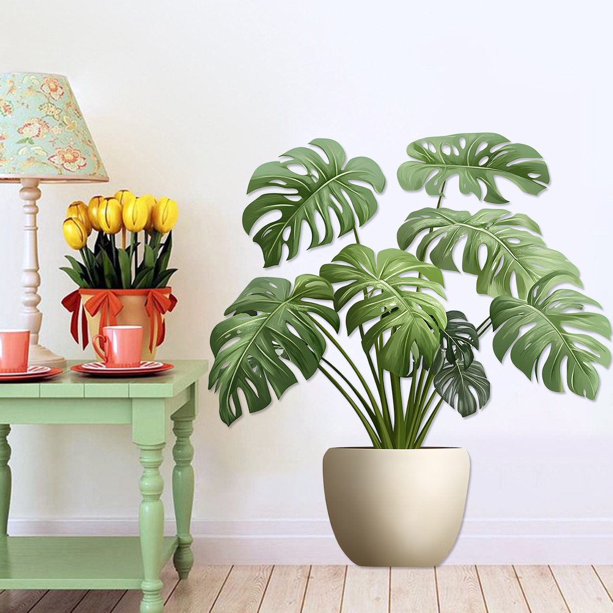 ثلاثية الأبعاد ملصق وعاء النبا - مراجعة Home Office Wallpaper وسعره
