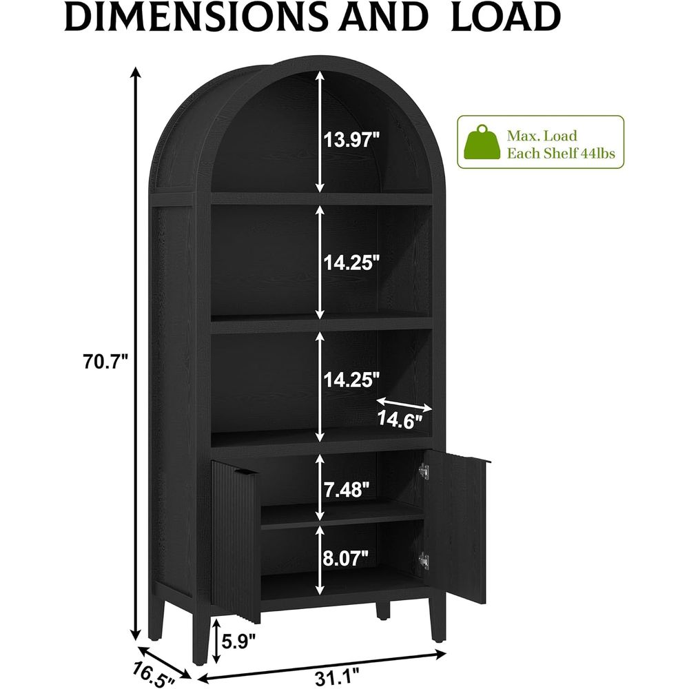 خزانة كتب مقوسة من يوسونج بارت - مراجعة Bookcase Wood Shelf وسعره