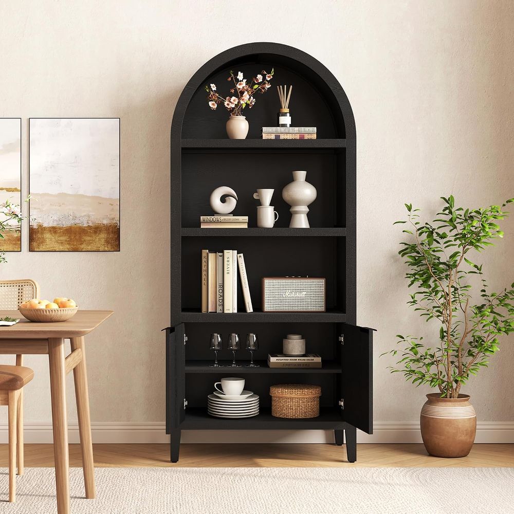 خزانة كتب مقوسة من يوسونج بارت - مراجعة Bookcase Wood Shelf وسعره
