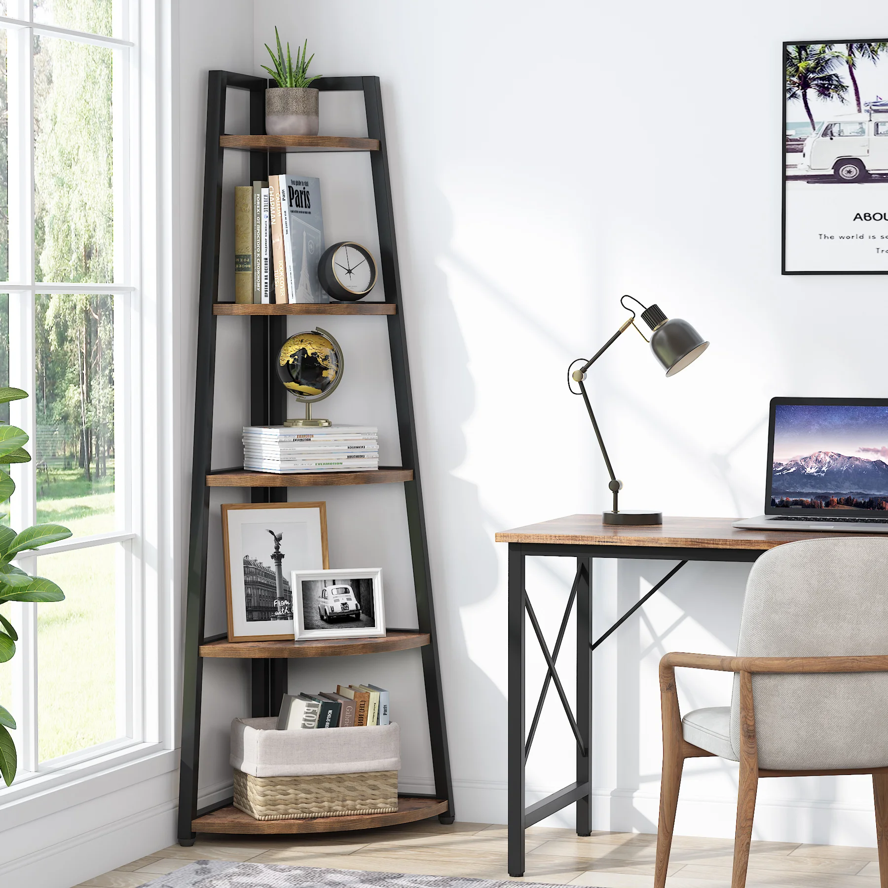 Tribesigns خزانة الكتب رف الكت - مراجعة Bookcase Wood Shelf وسعره