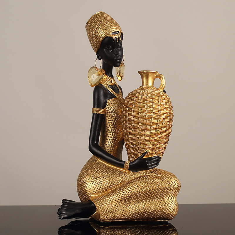 تمثال فتاة أفريقية تحمل طبقًا، - مراجعة Home Office Architecture وسعره