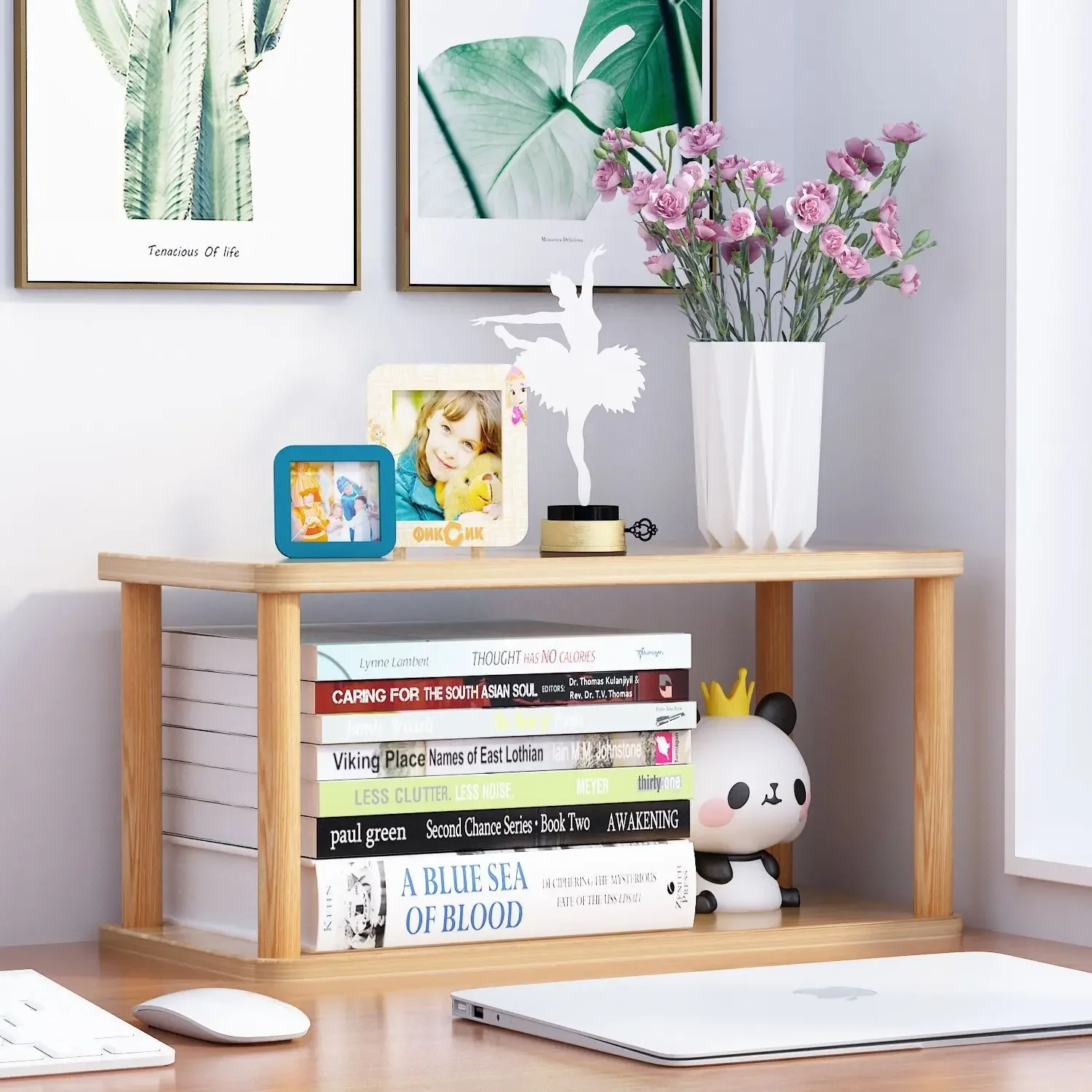 خزانة كتب خشبية متعددة الطبقات - مراجعة Bookcase Wood Shelf وسعره